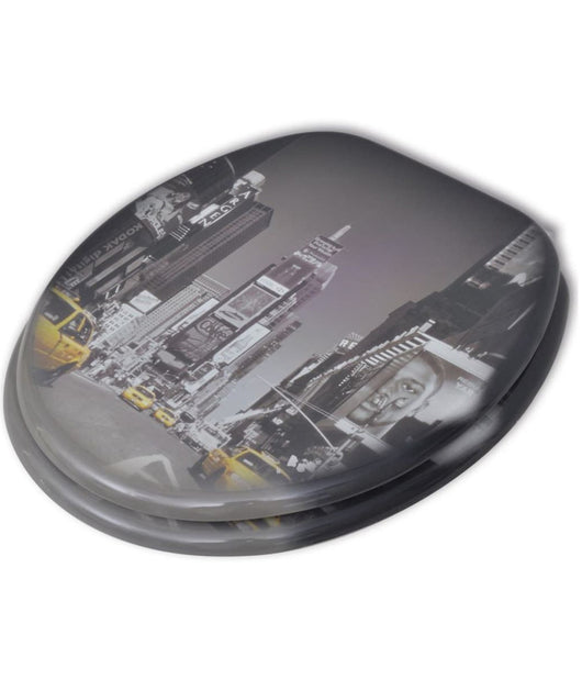 Copriwater Copri Water Sedile Wc Bagno Universale Cerniere Acciaio New York         3,5