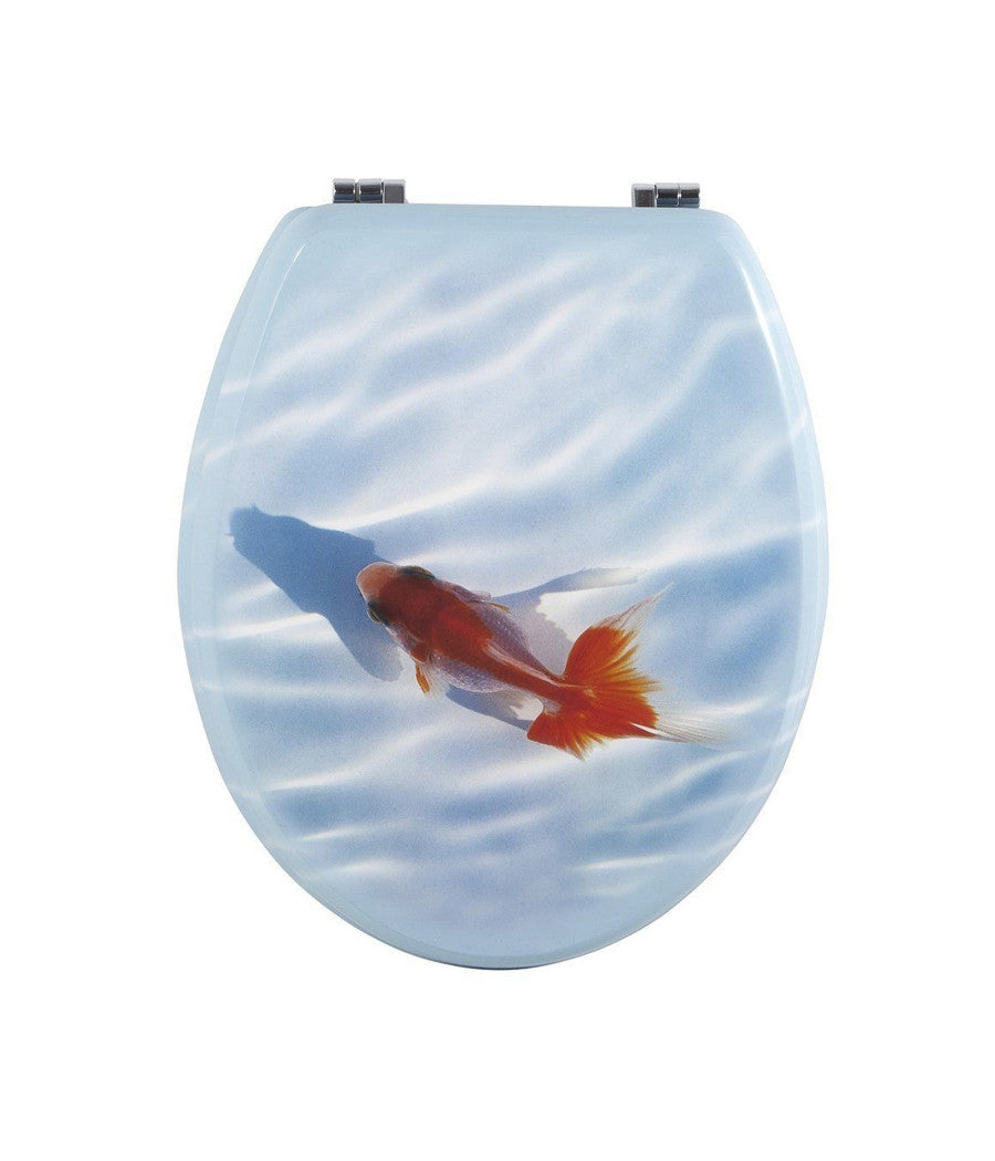 Copriwater Copri Water Sedile Wc Bagno Universale Cerniere Acciaio Pesce Ros Dfh         3,5