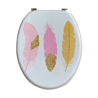 Trade Shop - Copriwater Copri Water Sedile Wc Bagno Universale Cerniere Acciaio Piume 59127 -        3,5