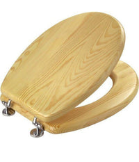 Copriwater Copri Water Sedile Wc Bagno Universale Cerniere Legno Beige         3,5