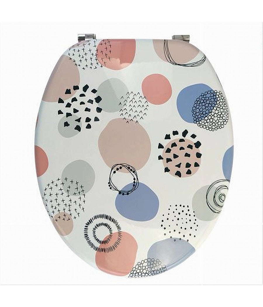 Copriwater Copri Water Sedile Wc Bagno Universale In Mdf Sfere Astratte 87101         3,5