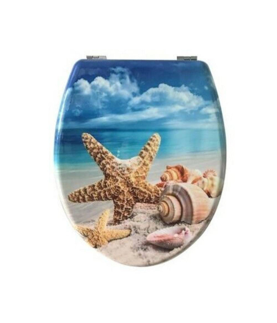 Copriwater Copri Water Sedile Wc Bagno Universale Mdf Conchiglie Mare 59209         3,5