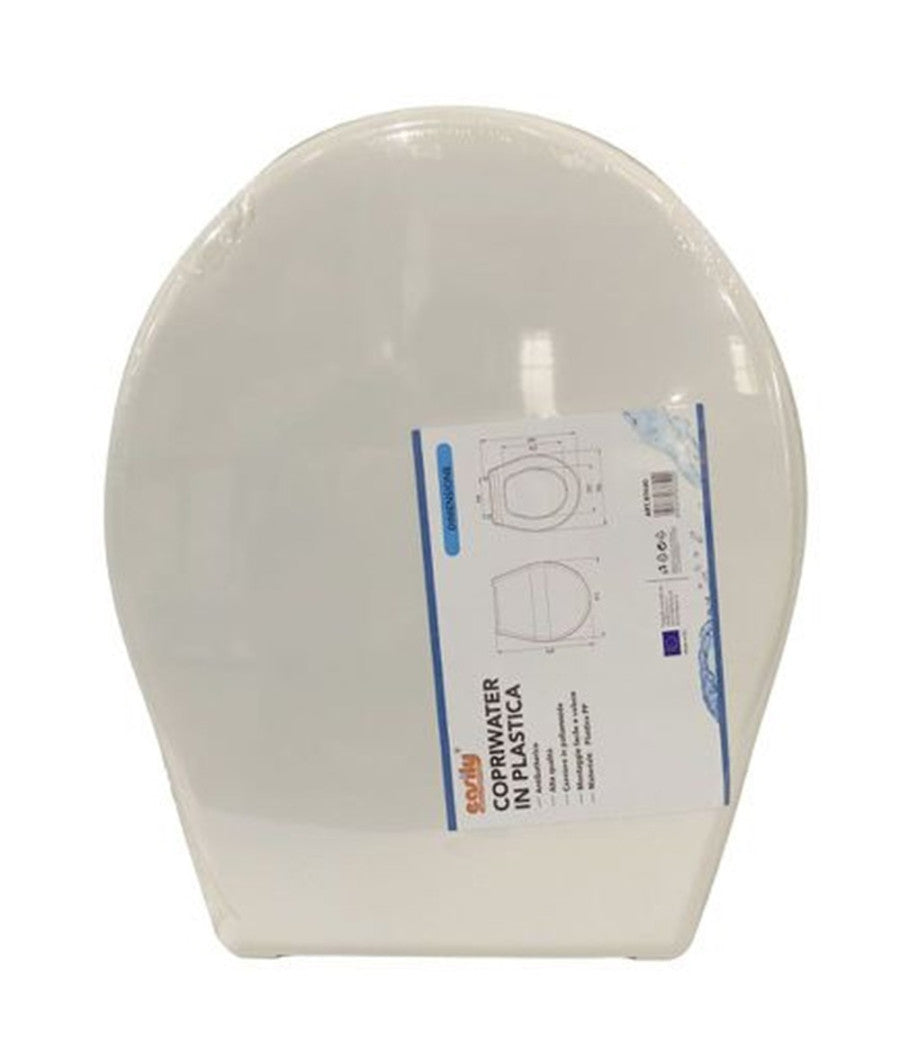 Copriwater Coprivaso Sedile Wc In Plastica Tavoletta Da Bagno Viola Bianco 87640         