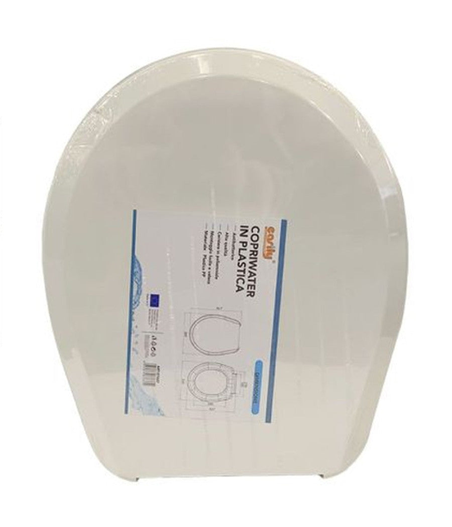 Copriwater Coprivaso Sedile Wc Tavoletta Bagno In Plastica Orhidea Bianco 87637         