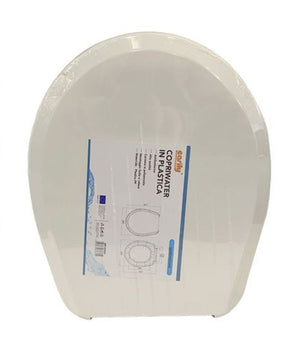 Copriwater Coprivaso Sedile Wc Tavoletta Bagno In Plastica Orhidea Bianco 87637         
