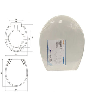 Copriwater Coprivaso Sedile Wc Water Bagno In Plastica Magnolia Bianco 87631         