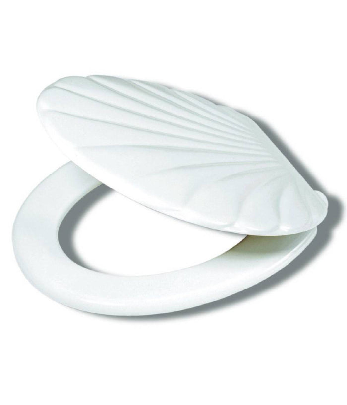 Copriwater Coprivaso Tavoletta Sedile Wc In Plastica Standard Conchiglia Bianca         3,5
