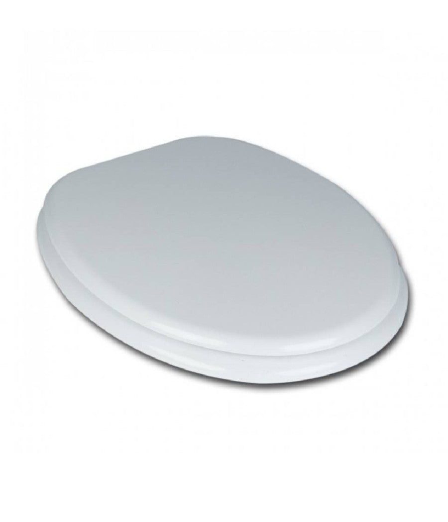 Copriwater Coprivaso Wc In Mdf Universale Bianco 45x49cm Cerniere Acciaio 69008         