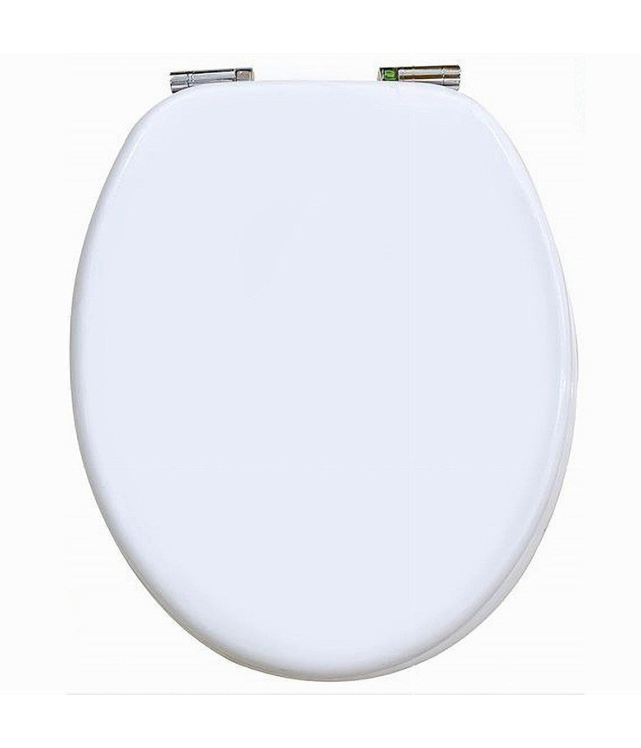 Copriwater Coprivaso Wc In Mdf Universale Bianco 45x49cm Cerniere Acciaio 69008         