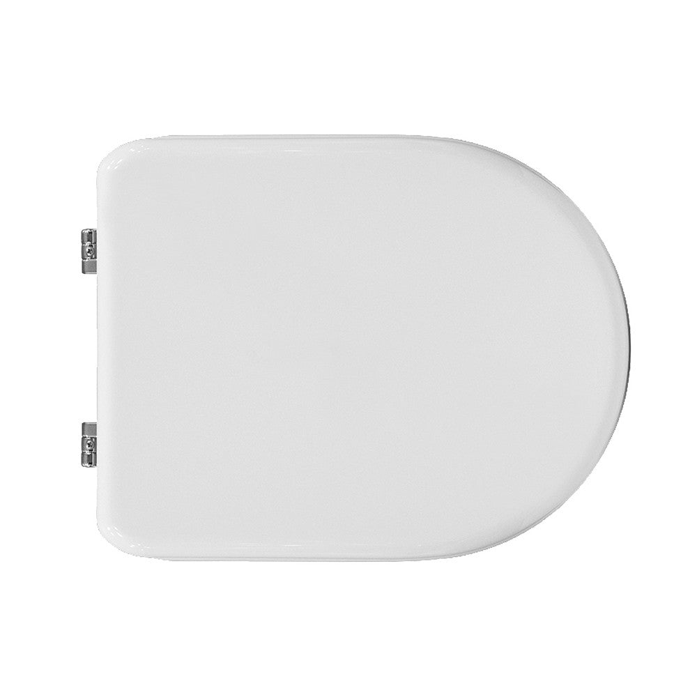 Copriwater dedicato per Serie Esedra Ideal Standard in legno bianco con cerniere