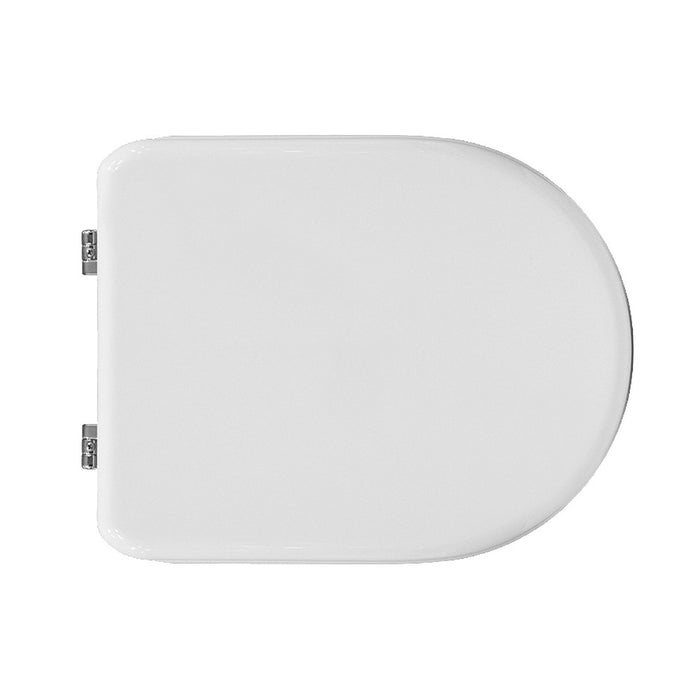 Copriwater dedicato per Serie Esedra Ideal Standard in legno bianco con cerniere