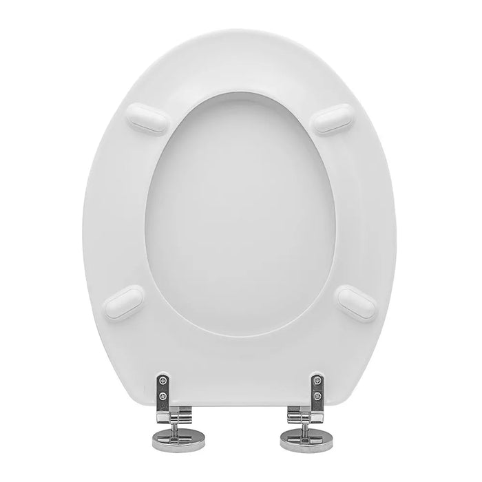 Copriwater per wc anziani in termoindurente bianco cerniere regolabili