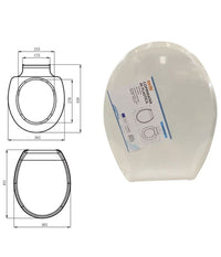 Copriwater Sedile Coprivaso Wc Bagno In Plastica Lotos Slim Design Bianco 87635         