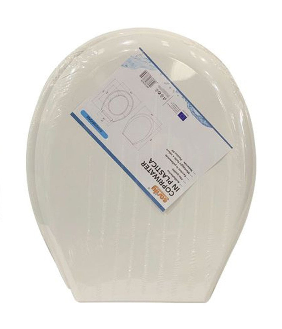 Copriwater Sedile Wc Coprivaso In Plastica Tavoletta Da Bagno Lilia Bianco 87639         