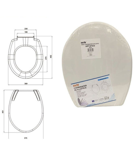 Copriwater Sedile Wc Water Bagno In Plastica Magnolia Soft Close Bianco 87632         