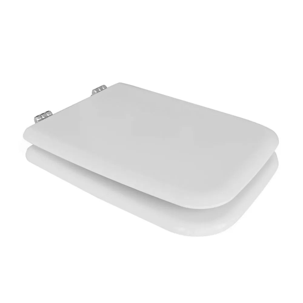 Copriwater serie Conca colore Bianco Ideal Standard legno rivestito e cerniere in acciaio