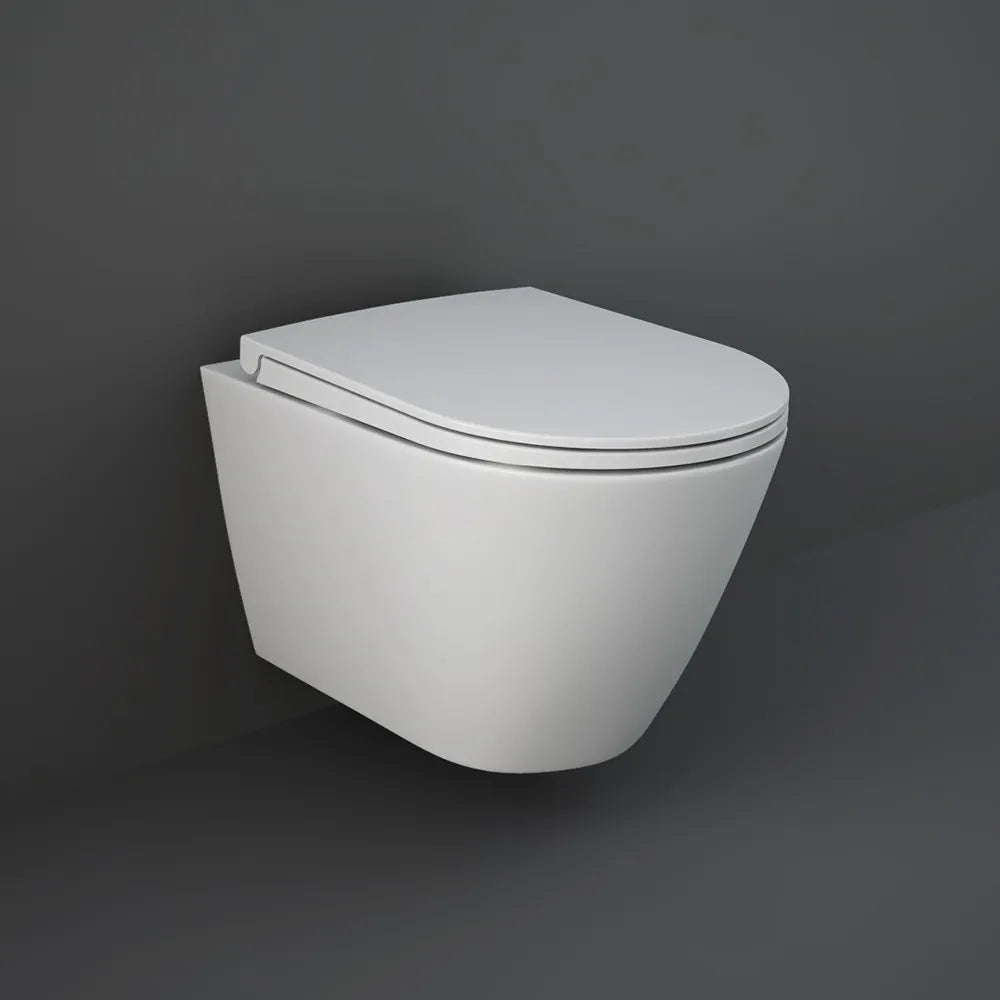 Copriwater slim serie Feeling soft-close in bianco matt con sgancio rapido