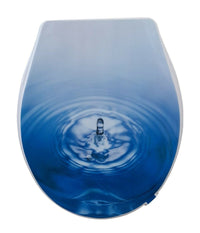 Copriwater Universale Bagno Copri Wc 44x36.5cm Morbido Fantasia Goccia D'acqua         3,5