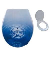 Copriwater Universale Bagno Copri Wc 44x36.5cm Morbido Fantasia Goccia D'acqua         3,5