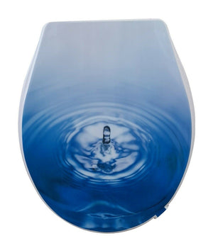 Copriwater Universale Bagno Copri Wc 44x36.5cm Morbido Fantasia Goccia D'acqua         3,5