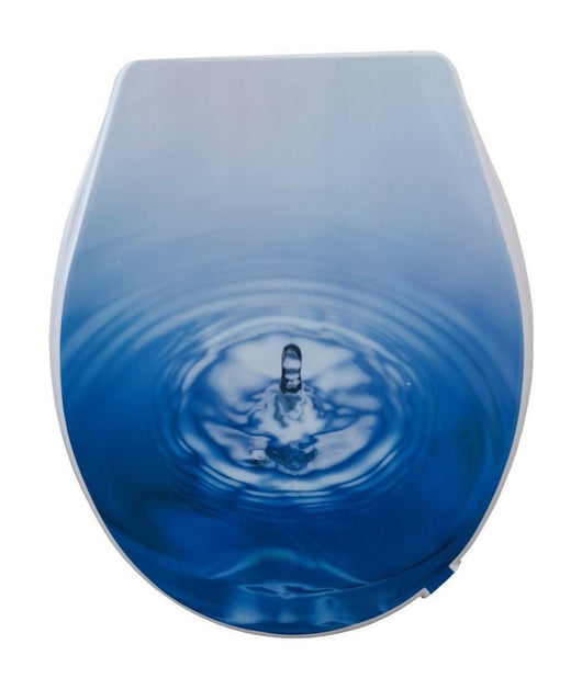 Copriwater Universale Bagno Copri Wc 44x36.5cm Morbido Fantasia Goccia D'acqua         3,5