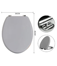 Copriwater Universale Con Cerniere Regolabili Mdf Stampato Grigio 46x36cm 55886         