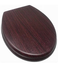 Copriwater Universale In Legno Mdf Tavoletta Bagno Wc Cerniere Legno Scuro 52947a         