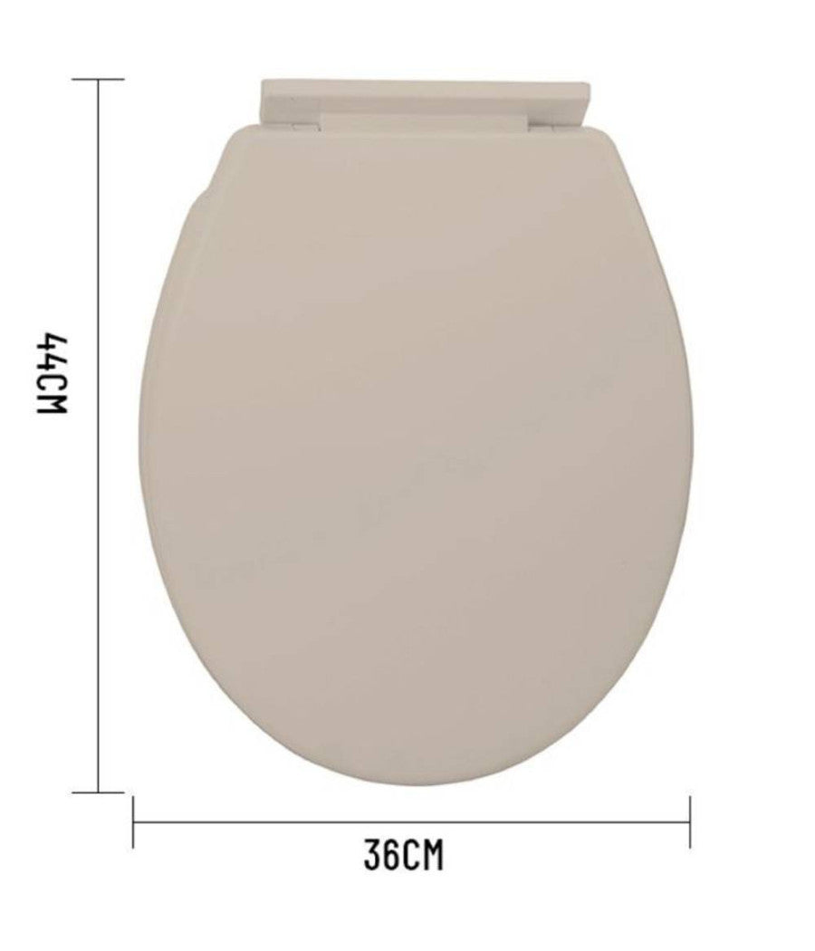 Copriwater Universale In Plastica Super Resistente 44x36cm Colore Beige Standard         