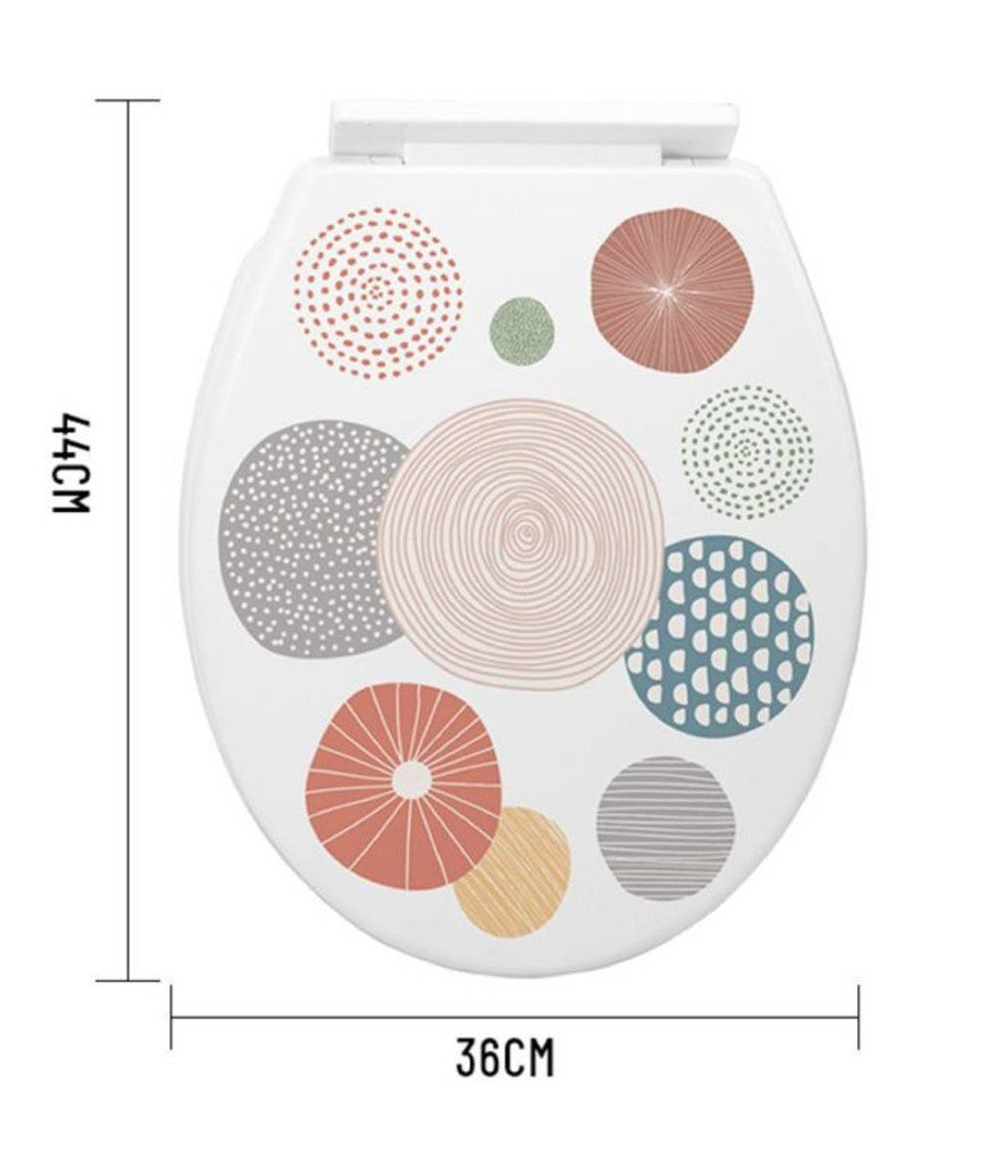 Copriwater Universale In Plastica Super Resistente 44x36cm Decorazione Artistico         