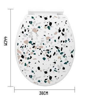 Copriwater Universale In Plastica Super Resistente 44x36cm Decorazione Maioliche         