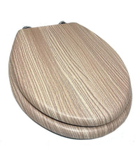 Copriwater Universale Serigrafato Tavoletta Wc Legno Rovere Mdf Cerniere 44x36cm         3,5