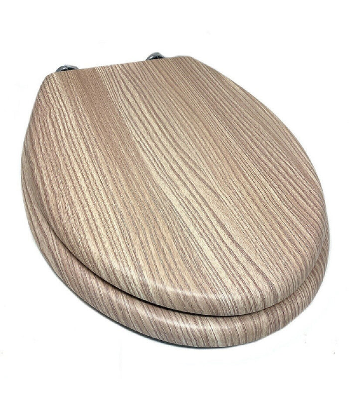 Copriwater Universale Serigrafato Tavoletta Wc Legno Rovere Mdf Cerniere 44x36cm         3,5