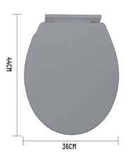 Copriwater Universale Standard In Plastica Super Resistente 44x36cm Color Grigio         