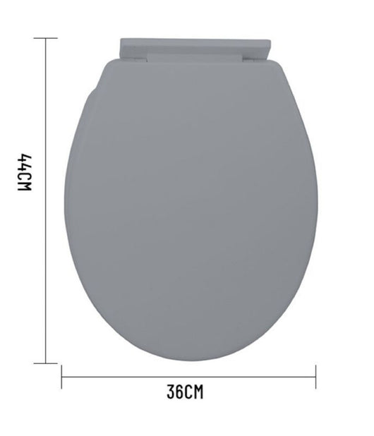 Copriwater Universale Standard In Plastica Super Resistente 44x36cm Color Grigio         