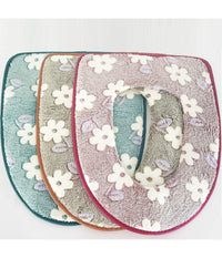 Copriwater Universale Tessuto Fiori Antibatterico Tavoletta Bagno Copri Wc Water         3,5