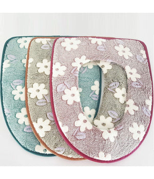 Copriwater Universale Tessuto Fiori Antibatterico Tavoletta Bagno Copri Wc Water         3,5