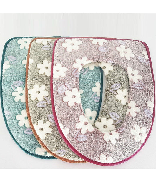 Copriwater Universale Tessuto Fiori Antibatterico Tavoletta Bagno Copri Wc Water         3,5