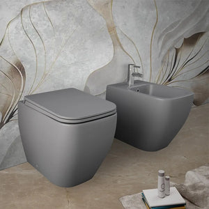 Copriwc originale grigio opaco soft-close Rak serie Metropolitan