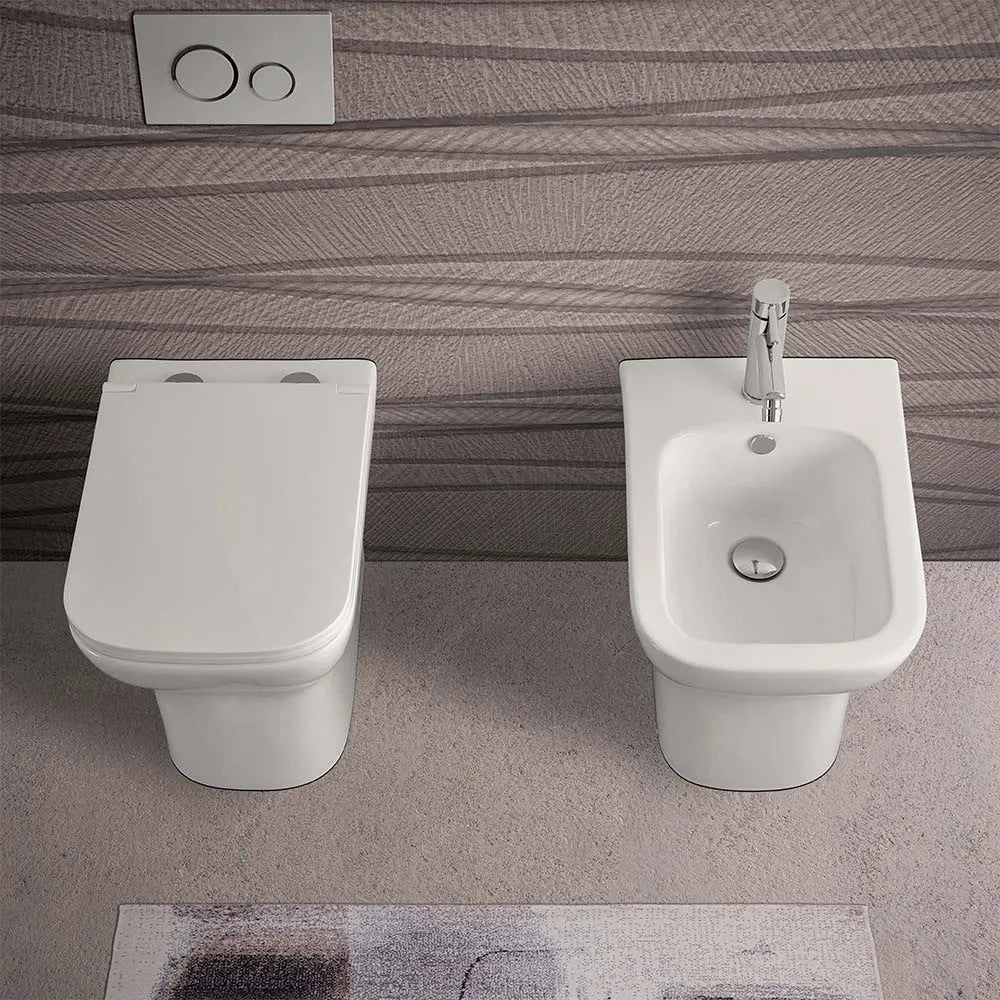 Copriwc originale serie Plana bianco lucido con chiusura soft-close