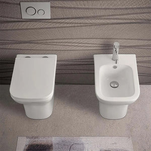 Copriwc originale serie Plana bianco lucido con chiusura soft-close