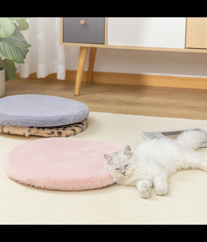 Tappeto Cute Pelliccia Fluffy Vari Colori Living Stanza Da Letto Salone 90x90 Cm         