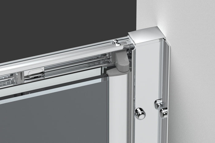 Box doccia 70 cm a SOFFIETTO apertura laterale a libro H195 cm CHIARA Cromato