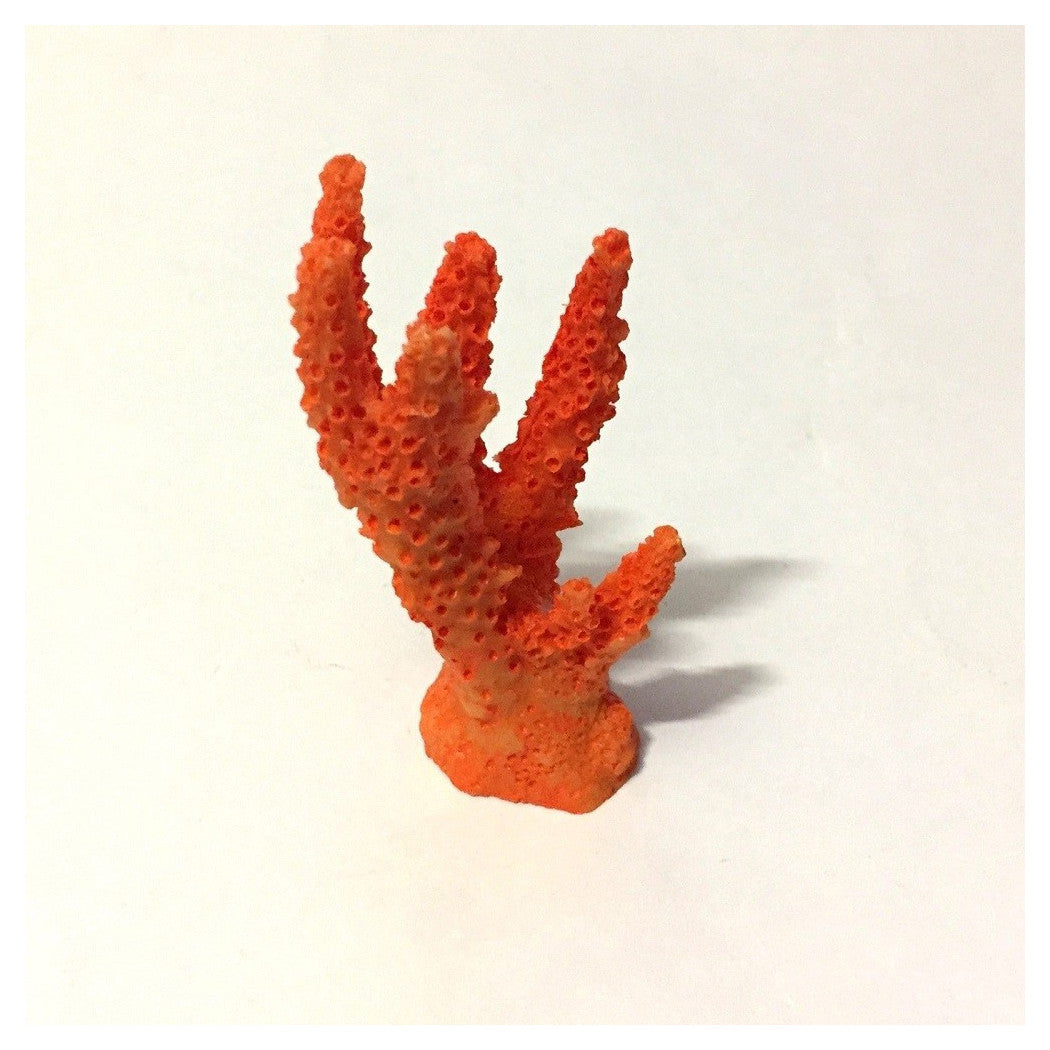 Trade Shop - Corallo Finto In Resina 7cm Orange Artificiale Per Decorazioni Acquario Addobbi -