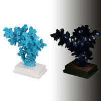 Corallo resina azzurro con led cm 20x17h24,5