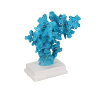 Corallo resina azzurro con led cm 20x17h24,5