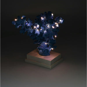 Corallo resina azzurro con led cm 20x17h24,5