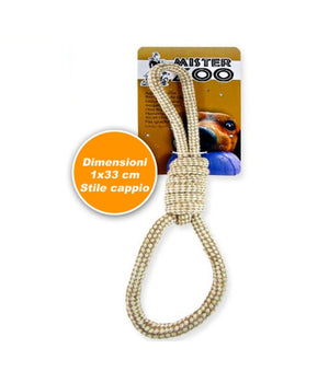 Corda Per Cane Cani Stile Cappio Da Mordere 1x33 Cm Gioco E Addestramento Dog         