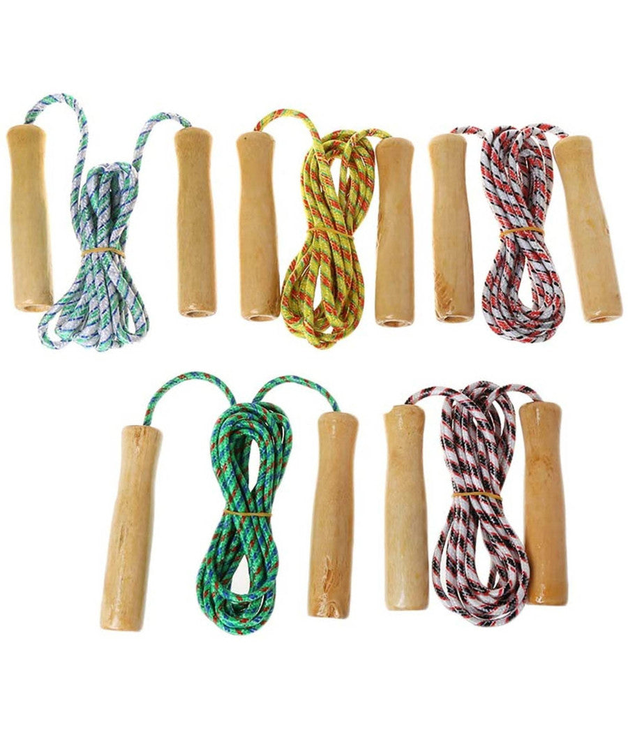 Corda Per Saltare Allenamento Crossfit Jump Rope Pugilato Fitness Manici Legno         