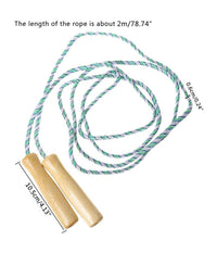 Corda Per Saltare Allenamento Crossfit Jump Rope Pugilato Fitness Manici Legno         