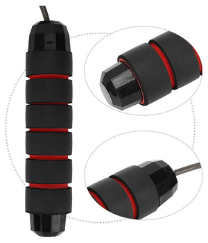 Corda Per Saltare In Acciaio Regolabile Cuscinetti A Sfera Maniglie In Schiuma         